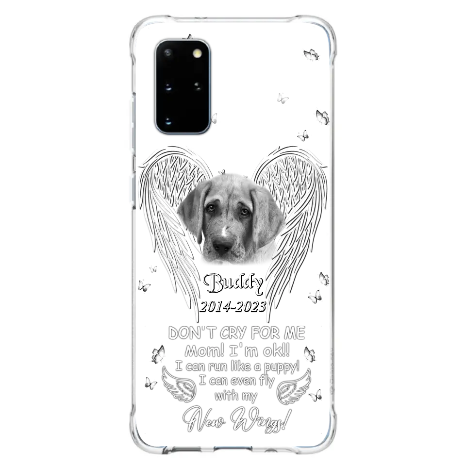 Custom Personalized Memorial Photo Phone Case - Memorial Gift Idea for Christmas - Don't Cry For Me Mom/Dad - Case For iPhone/Samsung