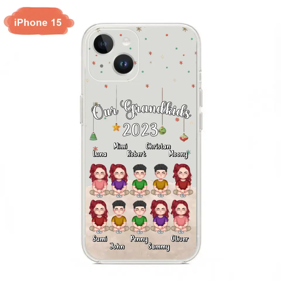 Custom Personalized Grandkids Phone Case - Gift Idea For Grandma - Upto 10 Grandkids - Our Grandkids 2026