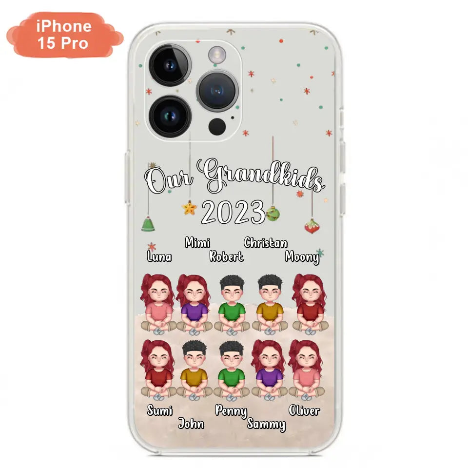 Custom Personalized Grandkids Phone Case - Gift Idea For Grandma - Upto 10 Grandkids - Our Grandkids 2026
