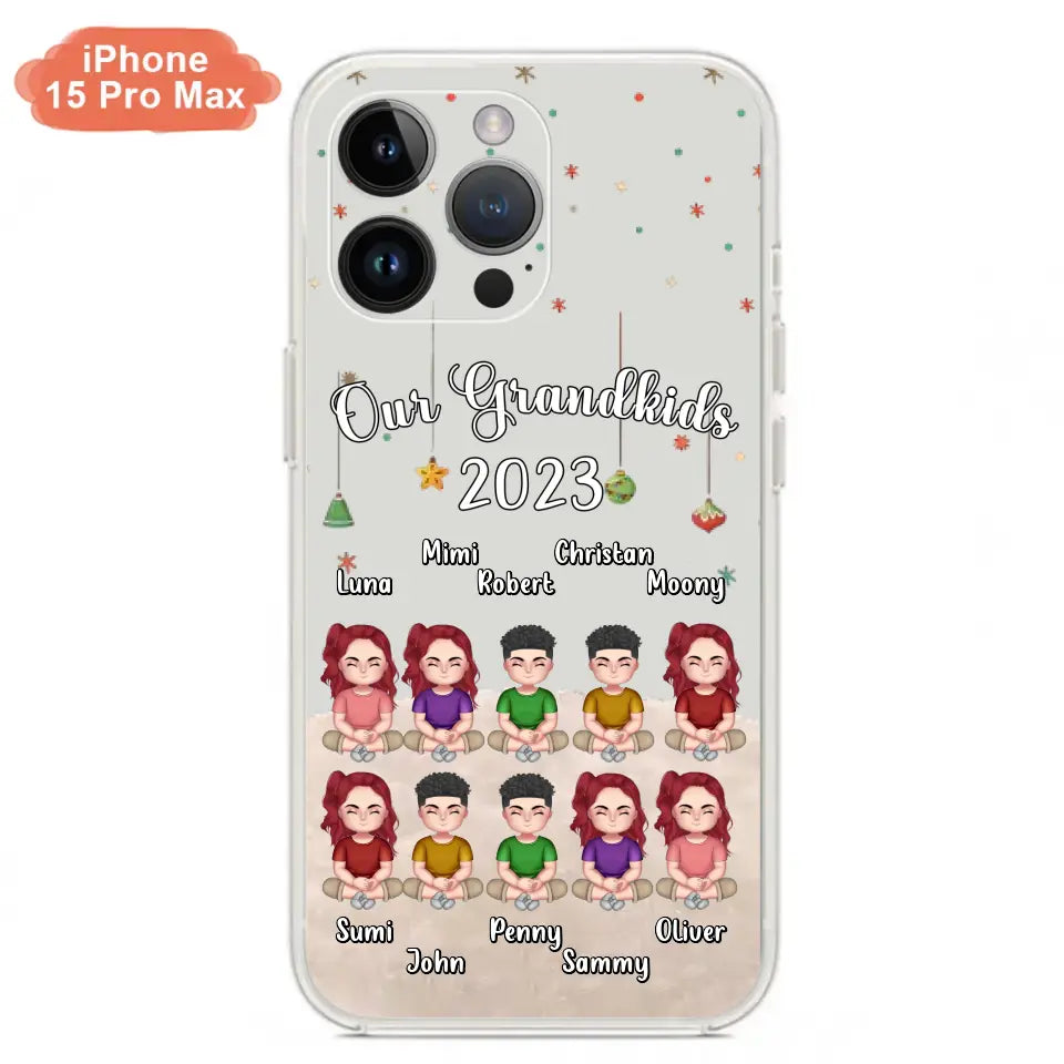 Custom Personalized Grandkids Phone Case - Gift Idea For Grandma - Upto 10 Grandkids - Our Grandkids 2026