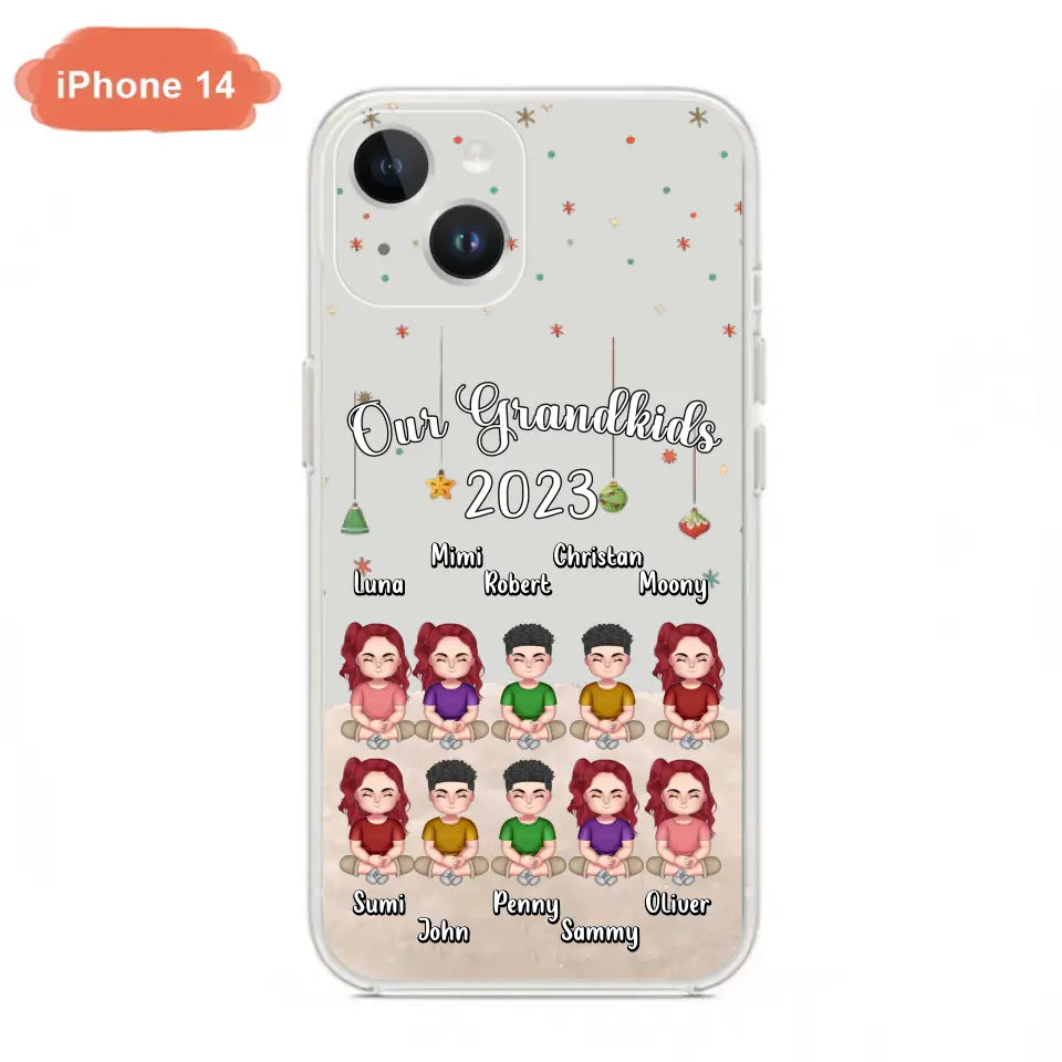 Custom Personalized Grandkids Phone Case - Gift Idea For Grandma - Upto 10 Grandkids - Our Grandkids 2026