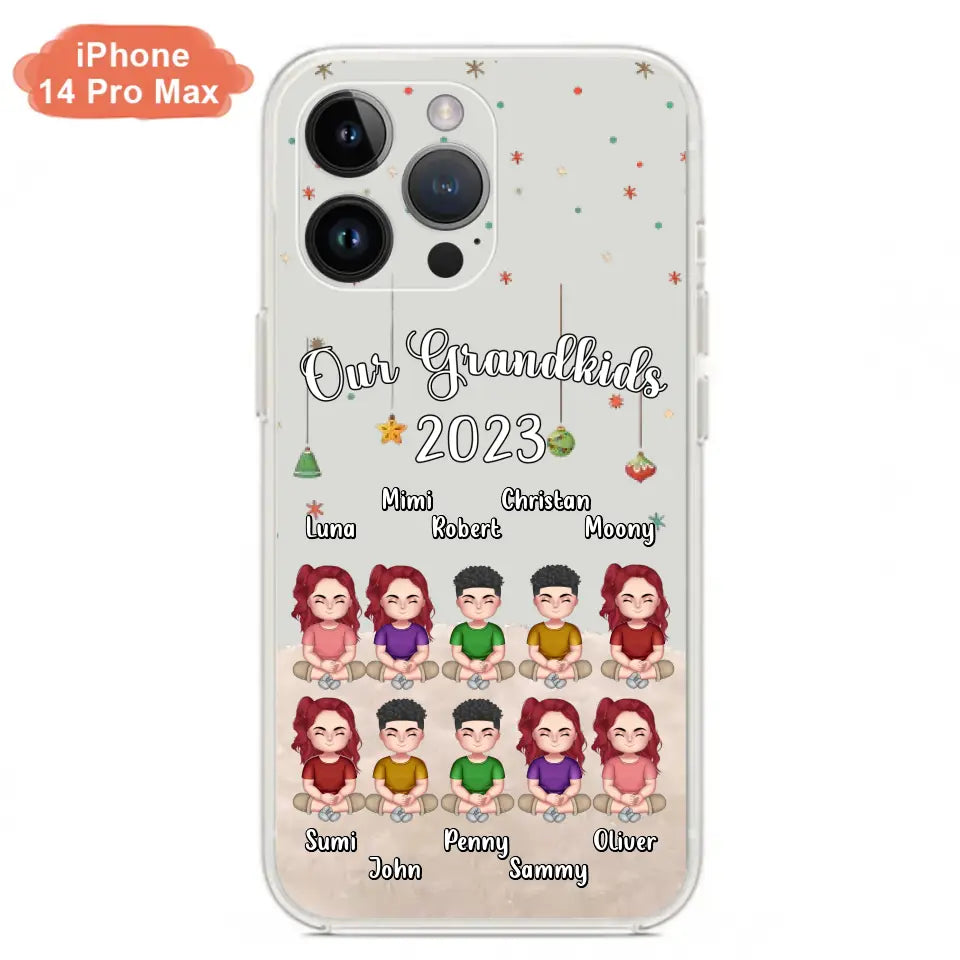 Custom Personalized Grandkids Phone Case - Gift Idea For Grandma - Upto 10 Grandkids - Our Grandkids 2026