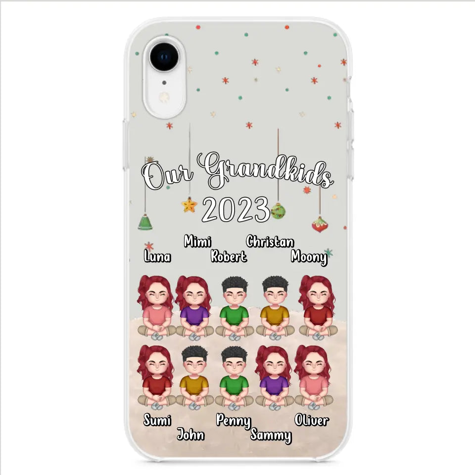 Custom Personalized Grandkids Phone Case - Gift Idea For Grandma - Upto 10 Grandkids - Our Grandkids 2026