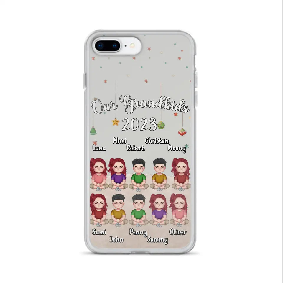 Custom Personalized Grandkids Phone Case - Gift Idea For Grandma - Upto 10 Grandkids - Our Grandkids 2026