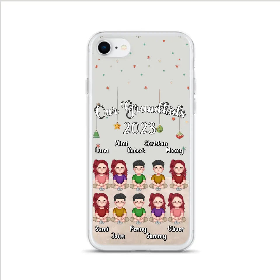 Custom Personalized Grandkids Phone Case - Gift Idea For Grandma - Upto 10 Grandkids - Our Grandkids 2026