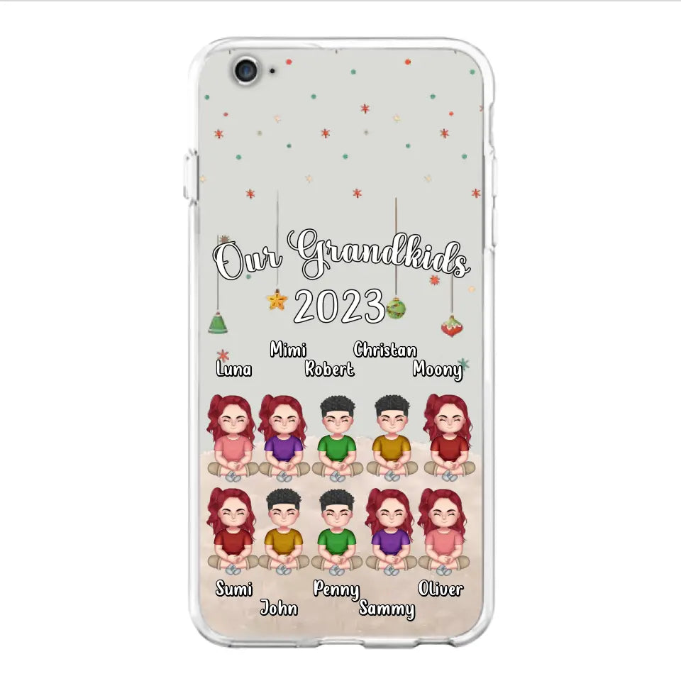 Custom Personalized Grandkids Phone Case - Gift Idea For Grandma - Upto 10 Grandkids - Our Grandkids 2026
