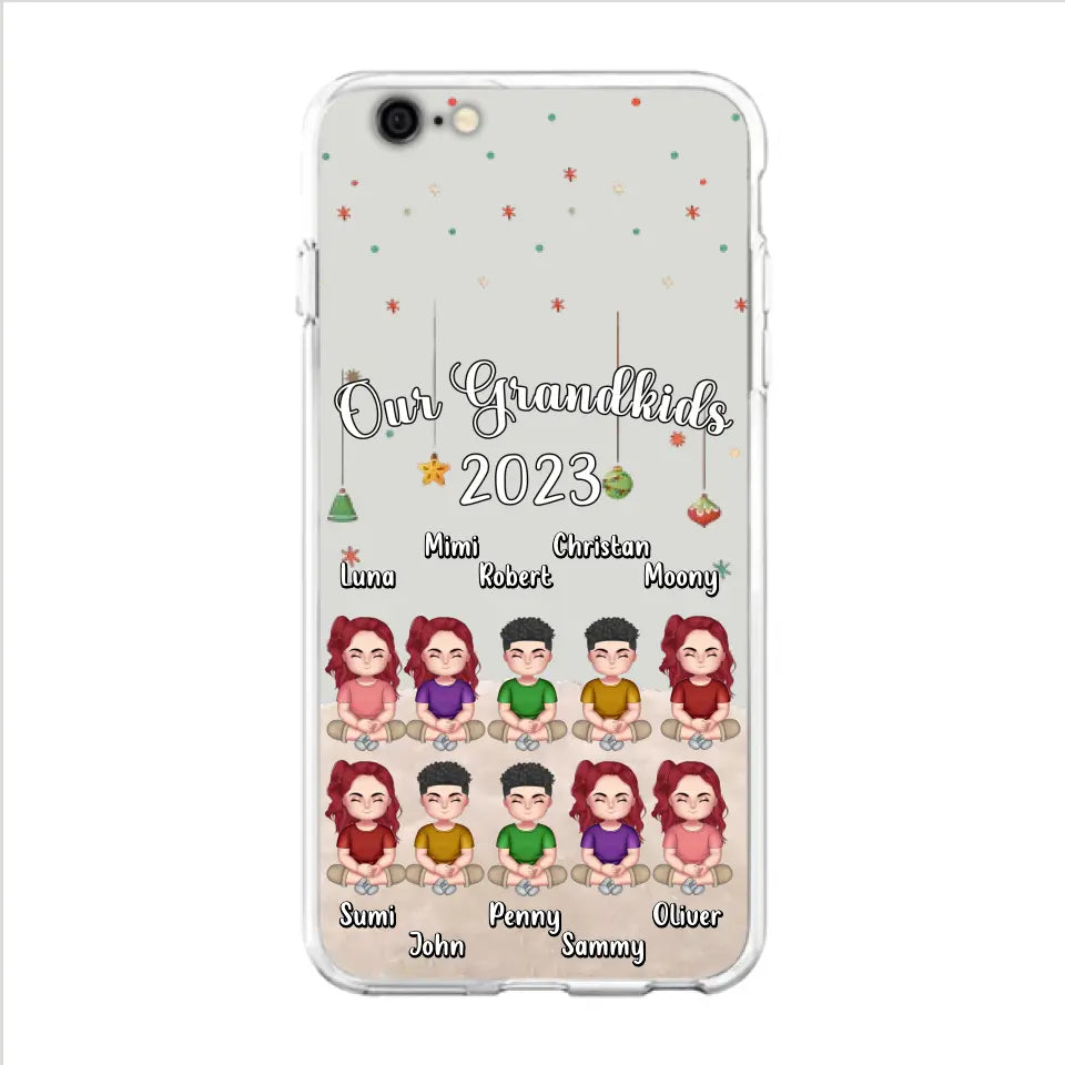 Custom Personalized Grandkids Phone Case - Gift Idea For Grandma - Upto 10 Grandkids - Our Grandkids 2026