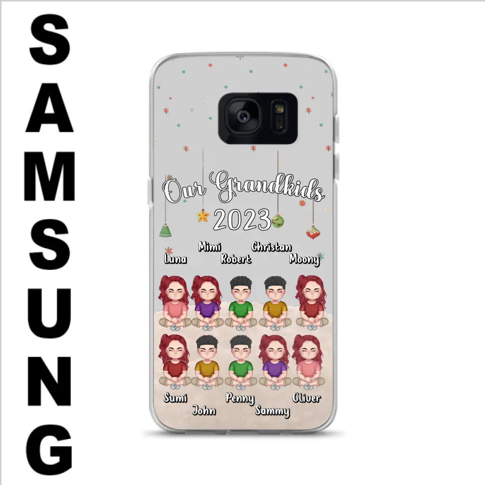 Custom Personalized Grandkids Phone Case - Gift Idea For Grandma - Upto 10 Grandkids - Our Grandkids 2026