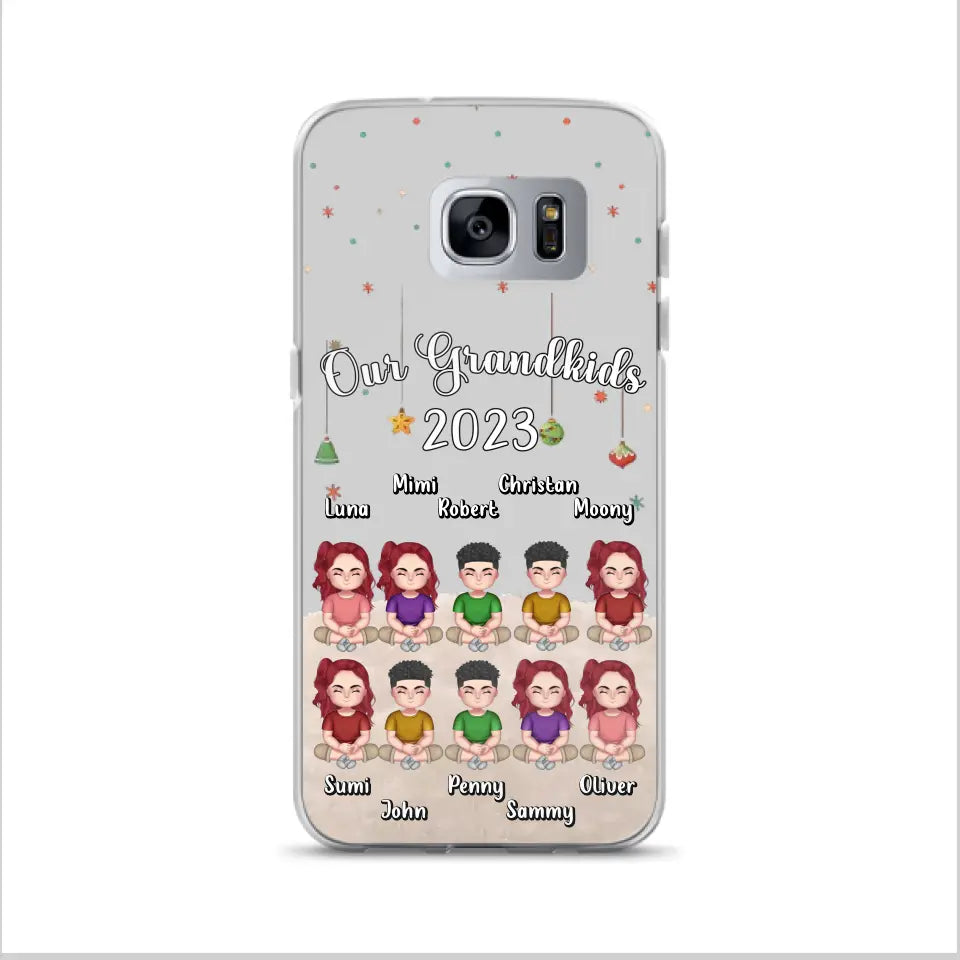Custom Personalized Grandkids Phone Case - Gift Idea For Grandma - Upto 10 Grandkids - Our Grandkids 2026