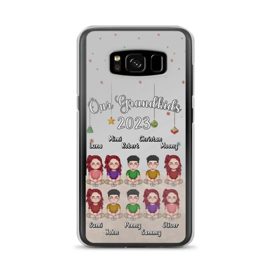 Custom Personalized Grandkids Phone Case - Gift Idea For Grandma - Upto 10 Grandkids - Our Grandkids 2026