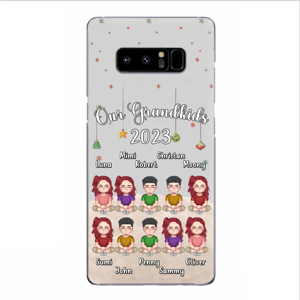 Custom Personalized Grandkids Phone Case - Gift Idea For Grandma - Upto 10 Grandkids - Our Grandkids 2026