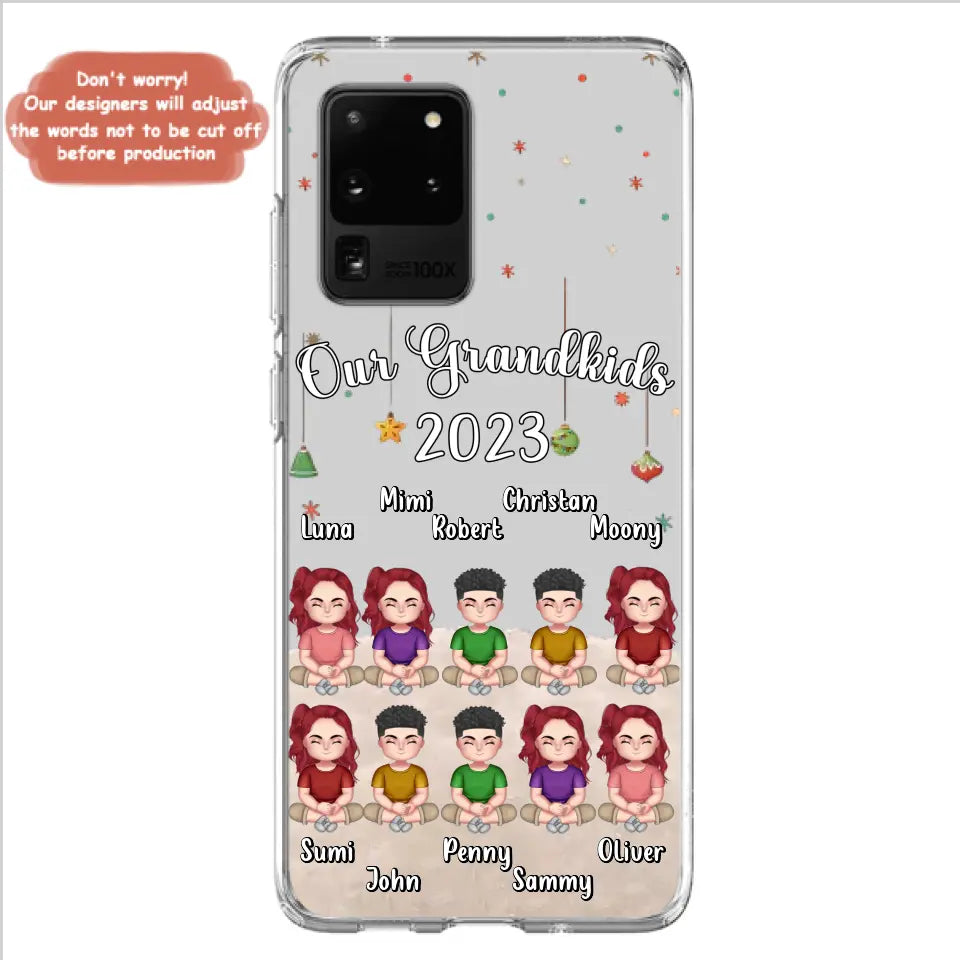 Custom Personalized Grandkids Phone Case - Gift Idea For Grandma - Upto 10 Grandkids - Our Grandkids 2026
