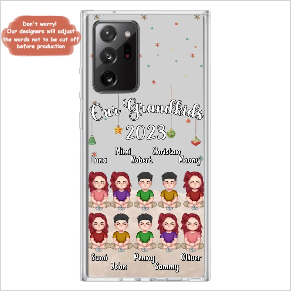 Custom Personalized Grandkids Phone Case - Gift Idea For Grandma - Upto 10 Grandkids - Our Grandkids 2026