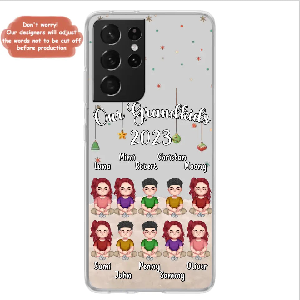 Custom Personalized Grandkids Phone Case - Gift Idea For Grandma - Upto 10 Grandkids - Our Grandkids 2026