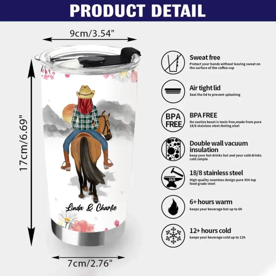Personalized To My Daughter Horse Tumbler - Gift Idea For Horse Lovers/Daughter - I Can Promise To Love You For The Rest Of Mine