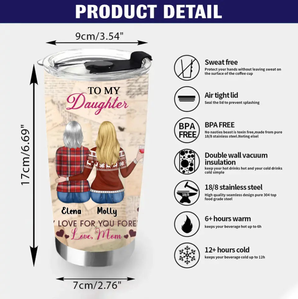 Personalized To My Daughter Tumbler - Gift Idea for Daughter from Mom - Every Day That You Are Not With Me