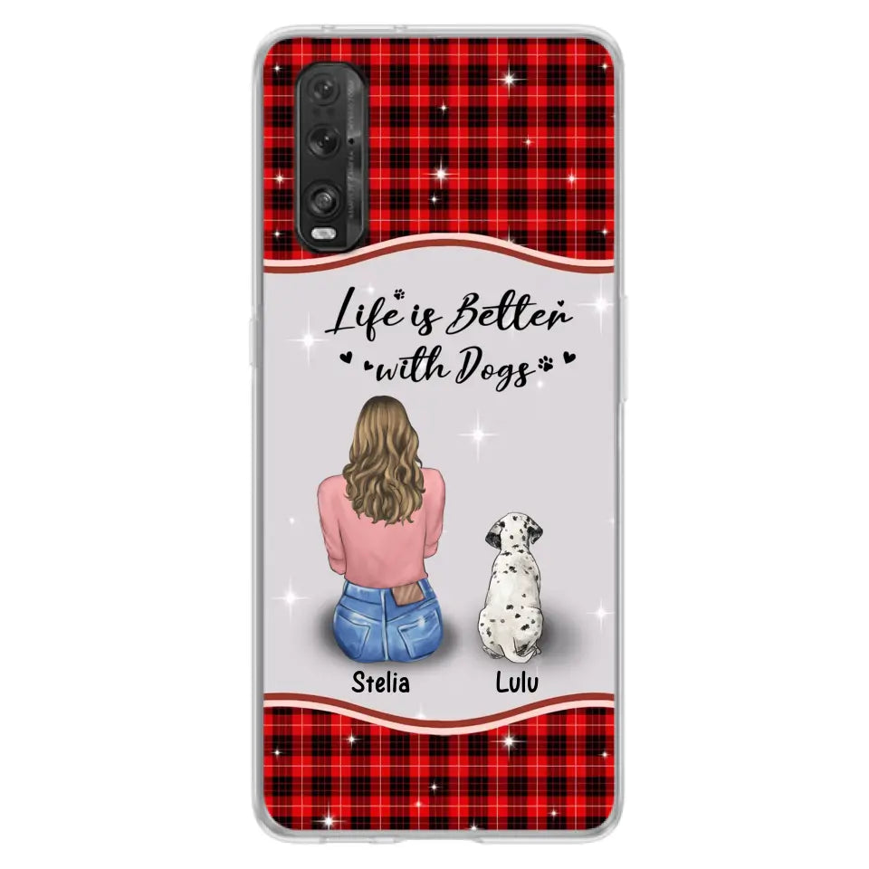 Personalized Dog Mom Phone Case - Up to 5 Dogs -Gift Idea For Dog Owners - Life Is Better With Dogs - Case For Oppo/Xiaomi/Huawei