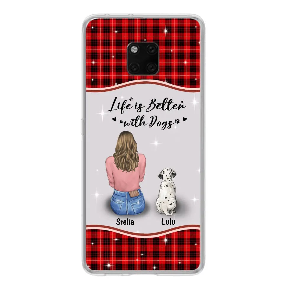 Personalized Dog Mom Phone Case - Up to 5 Dogs -Gift Idea For Dog Owners - Life Is Better With Dogs - Case For Oppo/Xiaomi/Huawei