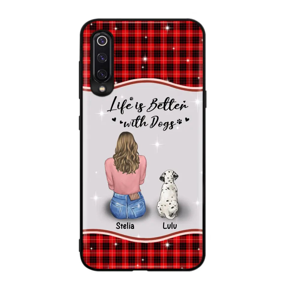 Personalized Dog Mom Phone Case - Up to 5 Dogs -Gift Idea For Dog Owners - Life Is Better With Dogs - Case For Oppo/Xiaomi/Huawei
