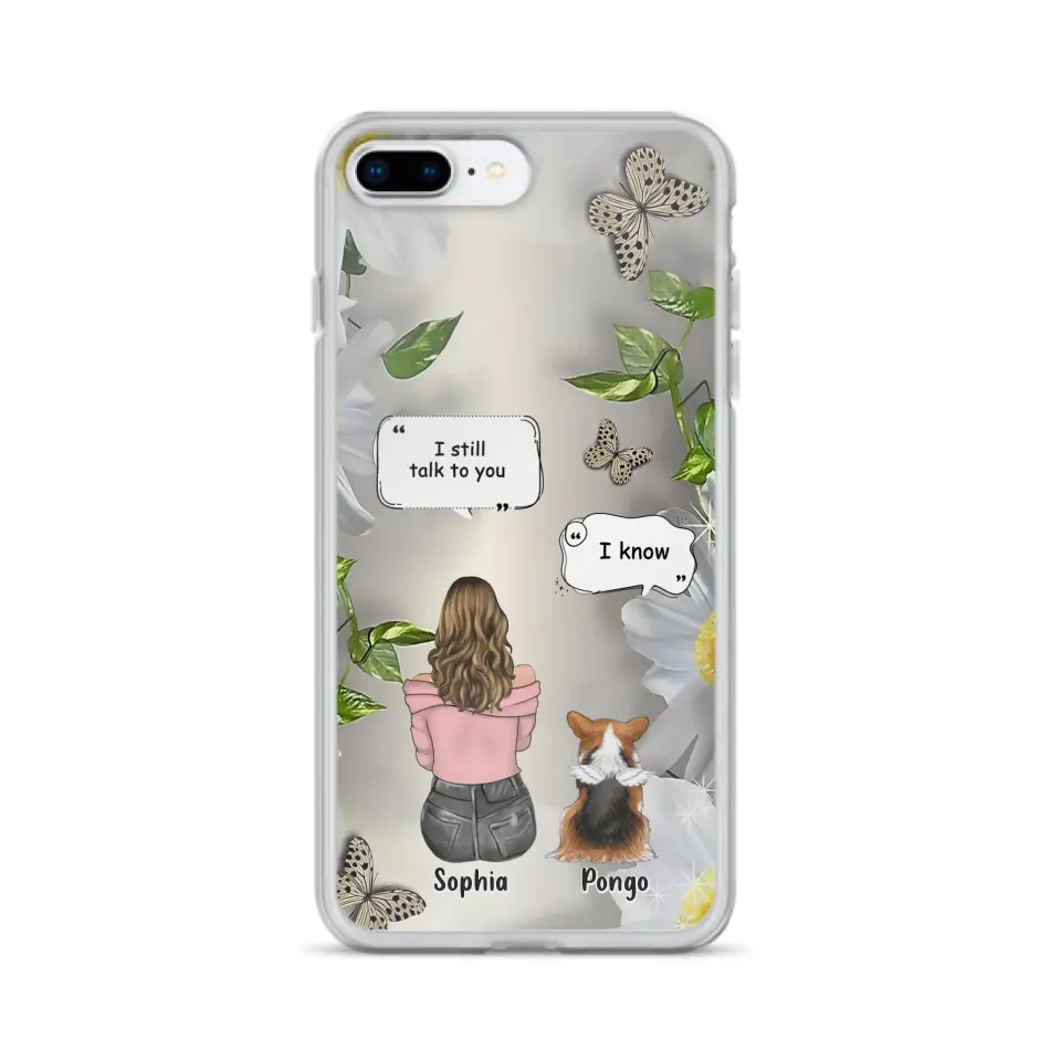Personalized Memorial Dog Mom Phone Case - Up to 4 Dogs - Gift Idea for Dog Lovers/Owners  - I Still Talk To You - Case For iPhone/Samsung