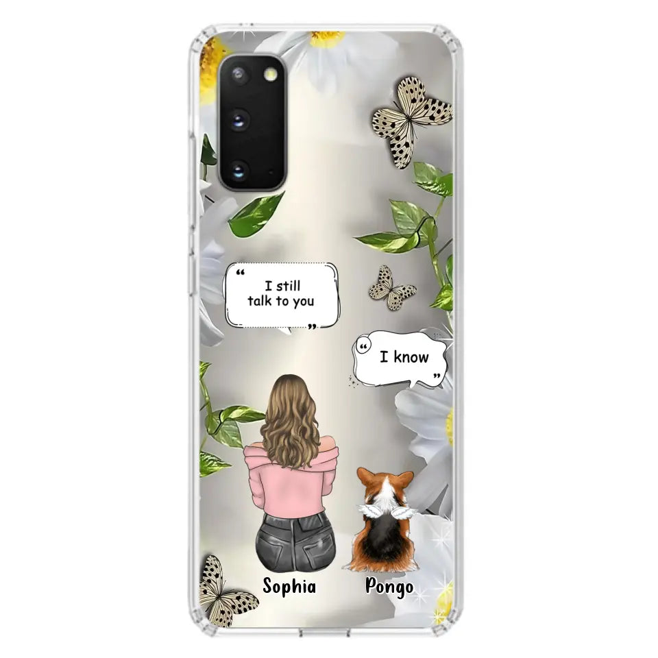 Personalized Memorial Dog Mom Phone Case - Up to 4 Dogs - Gift Idea for Dog Lovers/Owners  - I Still Talk To You - Case For iPhone/Samsung