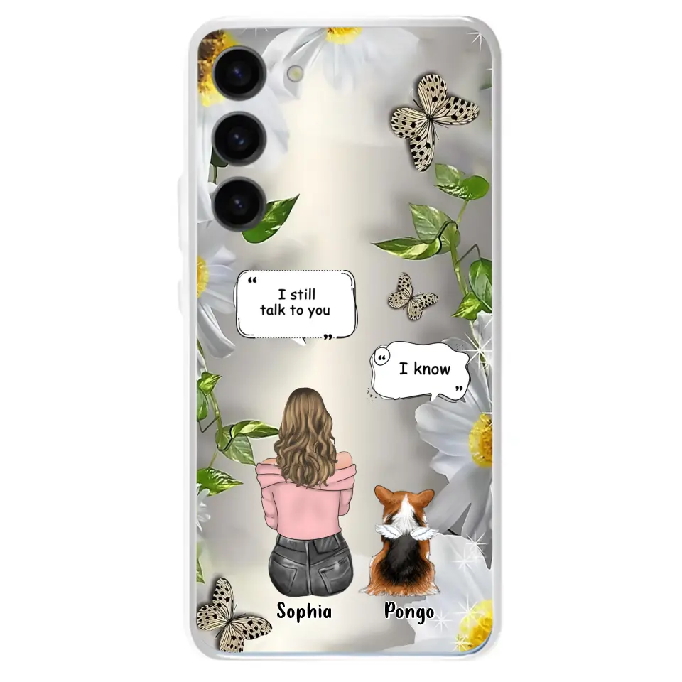 Personalized Memorial Dog Mom Phone Case - Up to 4 Dogs - Gift Idea for Dog Lovers/Owners  - I Still Talk To You - Case For iPhone/Samsung