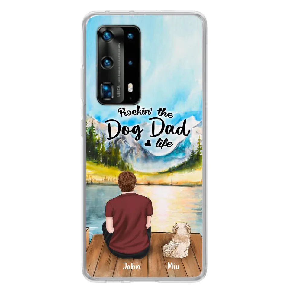 Personalized Pet Mom/Dad Phone Case - Chubby or Slim With Up To 7 Pets - Rocking The Dog Dad Life