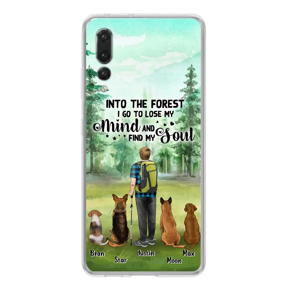 Personalized Solo Trekking Woods  With Pets Phone Case - Up to 4 Pets - Case For Xiaomi, Huawei and Oppo - 6CIAJ9