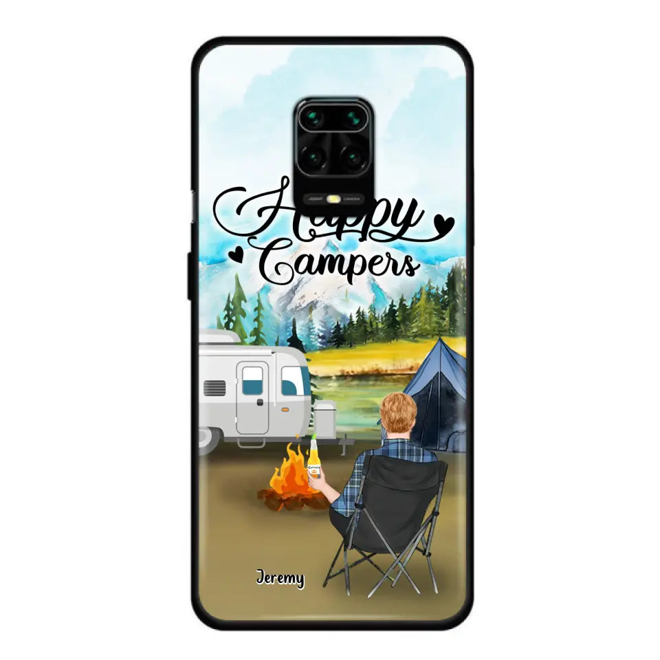 Personalized Camping Phone Case - Single Parent/Couple With Up to 3 Dogs - Happy Campers - Phone Case For Xiaomi, Oppo, Huawei