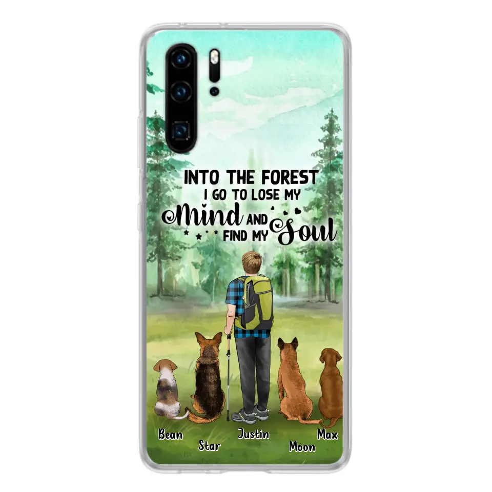 Personalized Solo Trekking Woods  With Pets Phone Case - Up to 4 Pets - Case For Xiaomi, Huawei and Oppo - 6CIAJ9