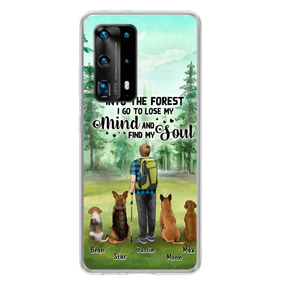 Personalized Solo Trekking Woods  With Pets Phone Case - Up to 4 Pets - Case For Xiaomi, Huawei and Oppo - 6CIAJ9