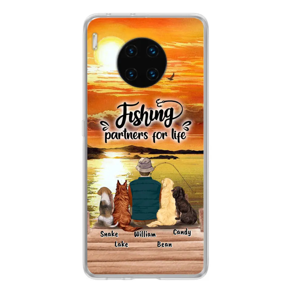 Personalized Fishing Man Phone Case - Up to 4 Dogs - Phone Case For Xiaomi, Huawei and Oppo - 4TC88X