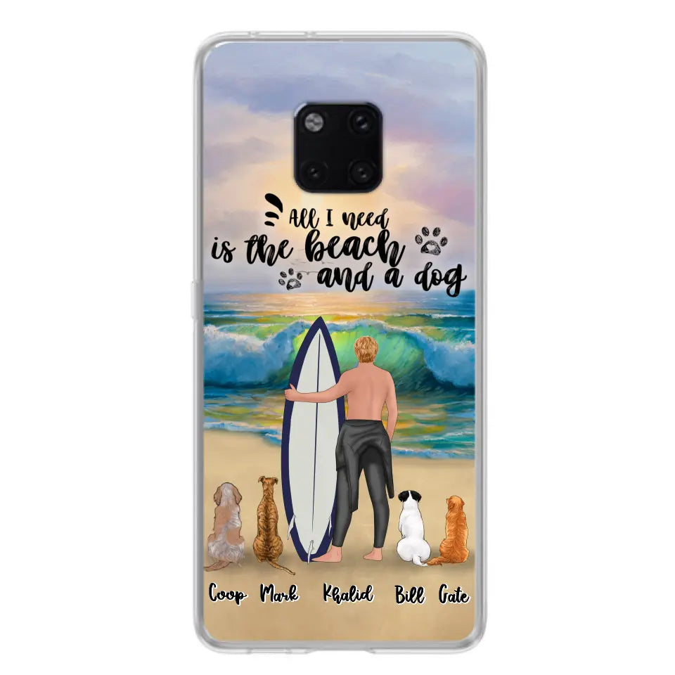 Personalized Surfing Phone Case - Woman/Man With Up to 4 Pets  - Phone Case For Xiaomi, Huawei and Oppo - CCS180
