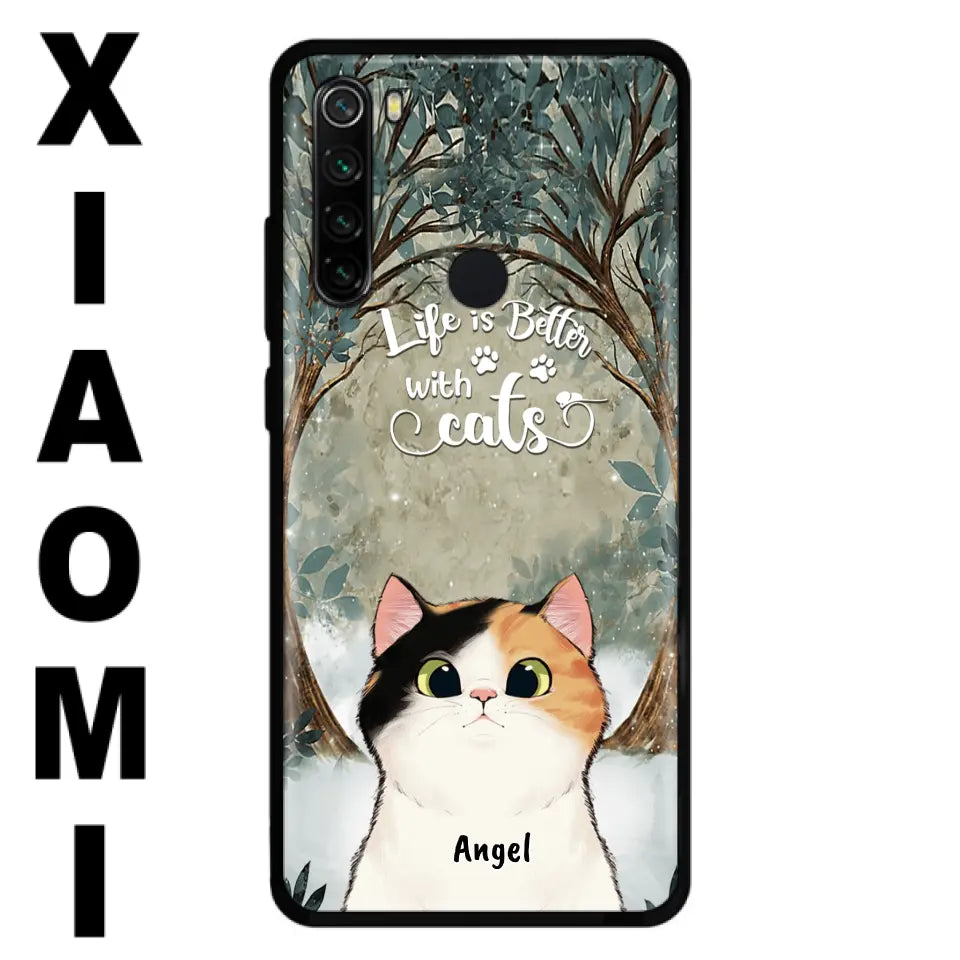 Personalized Cat Phone Case - Up to 6 Cats - Best Gift For Cat Lover - Life Is Better With Cats - Phone Case For  Xiaomi, Oppo And Huawei