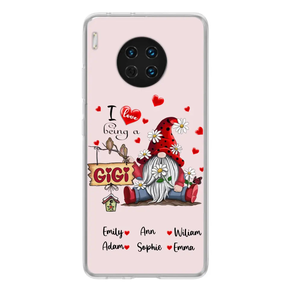 Personalized Grandma Phone Case - I Love Being Grandma - R5OIKQ - Red - Case For iPhone And Samsung