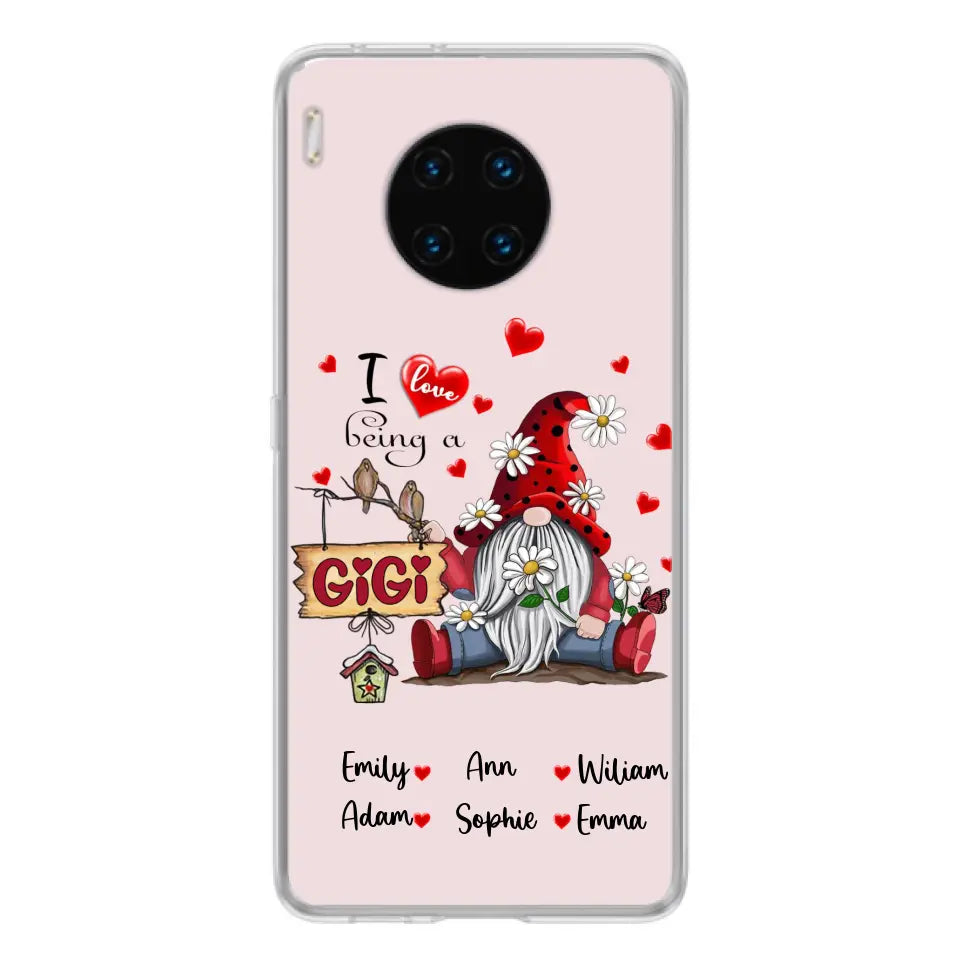 Personalized Grandma Phone Case - I Love Being Grandma - R5OIKQ - Red - Case For iPhone And Samsung