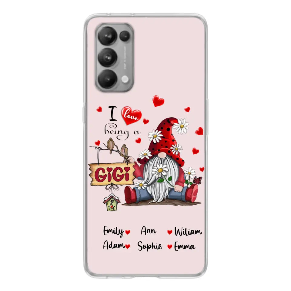 Personalized Grandma Phone Case - I Love Being Grandma - R5OIKQ - Red - Case For iPhone And Samsung