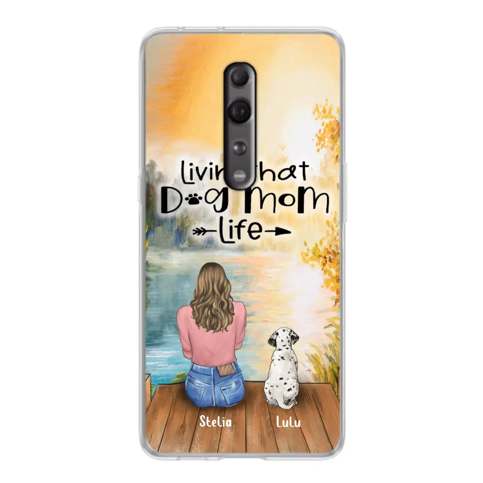 Personalized Dog Mom Phone Case - Case for Huawei, Oppo and Xiaomi - Gift for Dog Lovers With Up To 4 Dogs - Livin' that dog mom life