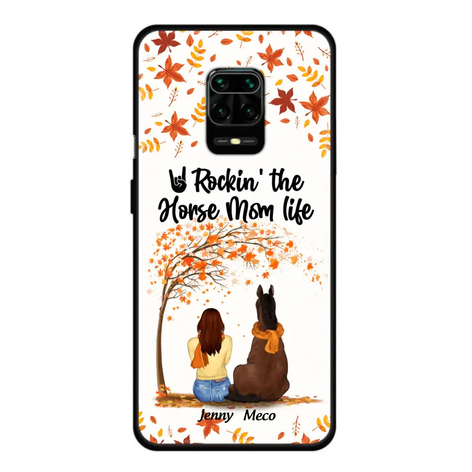 Personalized Horse Mom In Autumn Phone Case - Girl With Up to 3 Horses - Case For Xiaomi, Oppo And Huawei