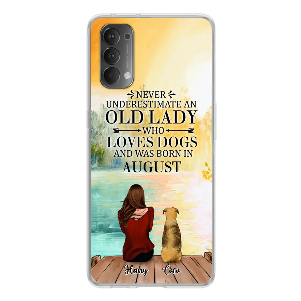 Personalized Old Lady And Dog Phone Case - Woman With Up to 5 Dogs - Best Gift For Dog Lover - Case For Xiaomi, Oppo And Huawei