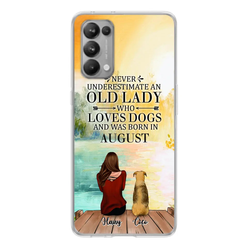 Personalized Old Lady And Dog Phone Case - Woman With Up to 5 Dogs - Best Gift For Dog Lover - Case For Xiaomi, Oppo And Huawei