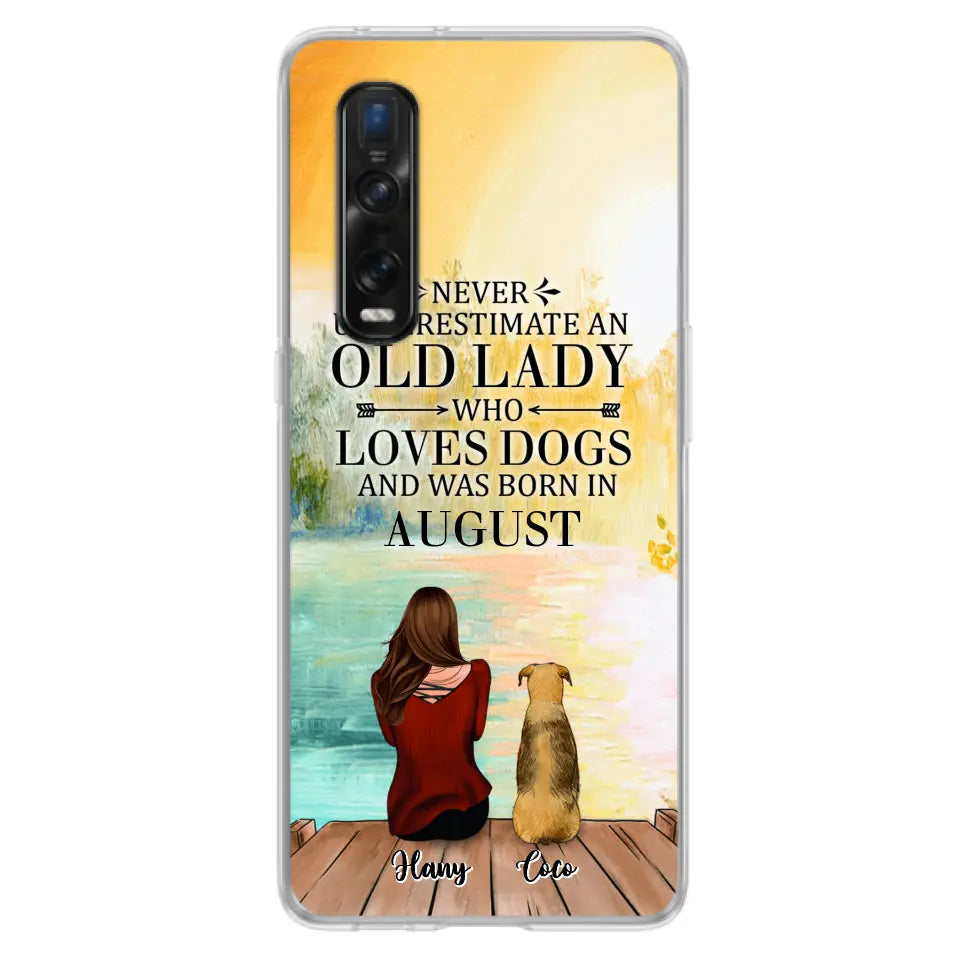 Personalized Old Lady And Dog Phone Case - Woman With Up to 5 Dogs - Best Gift For Dog Lover - Case For Xiaomi, Oppo And Huawei