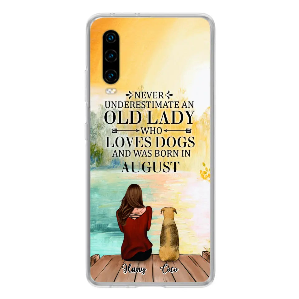 Personalized Old Lady And Dog Phone Case - Woman With Up to 5 Dogs - Best Gift For Dog Lover - Case For Xiaomi, Oppo And Huawei