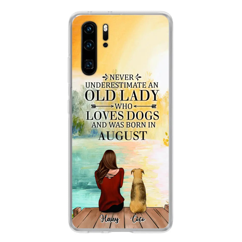 Personalized Old Lady And Dog Phone Case - Woman With Up to 5 Dogs - Best Gift For Dog Lover - Case For Xiaomi, Oppo And Huawei
