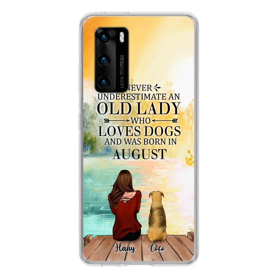 Personalized Old Lady And Dog Phone Case - Woman With Up to 5 Dogs - Best Gift For Dog Lover - Case For Xiaomi, Oppo And Huawei