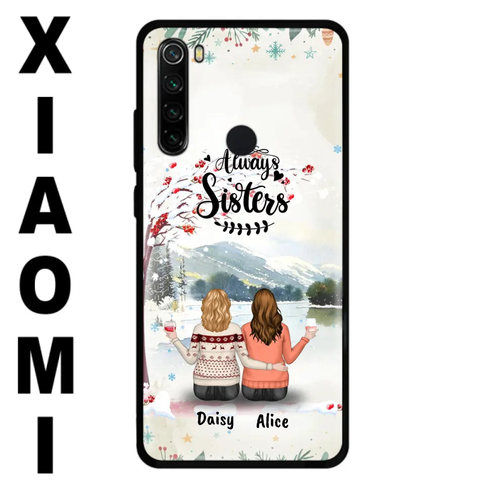 Personalized Autumn/Winter/Christmas Sister Phone Case - Up to 3 Girls - Best Gift For Friends - Phone Case For Xiaomi, Oppo And Huawei