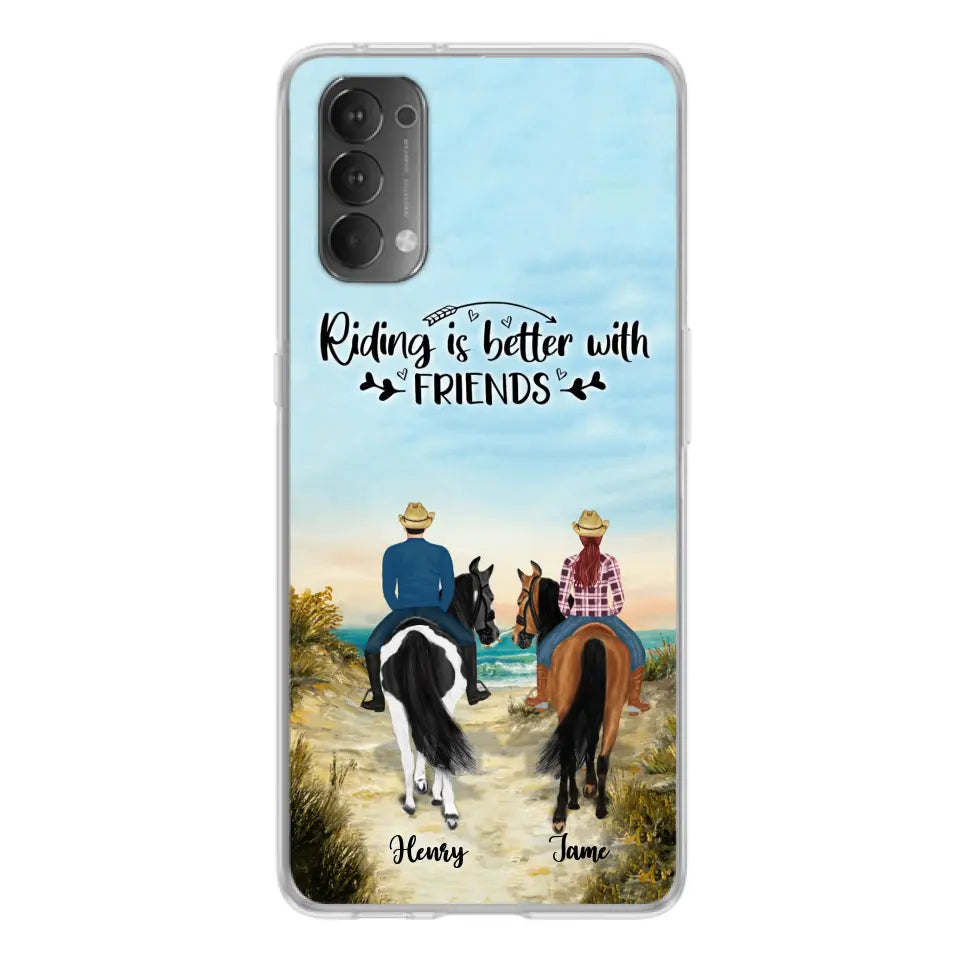 Personalized Friend Riding Horse Phone Case - Best Gift For Horse Lover - Riding Is Better With Friends - Case For Xiaomi, Oppo And Huawei