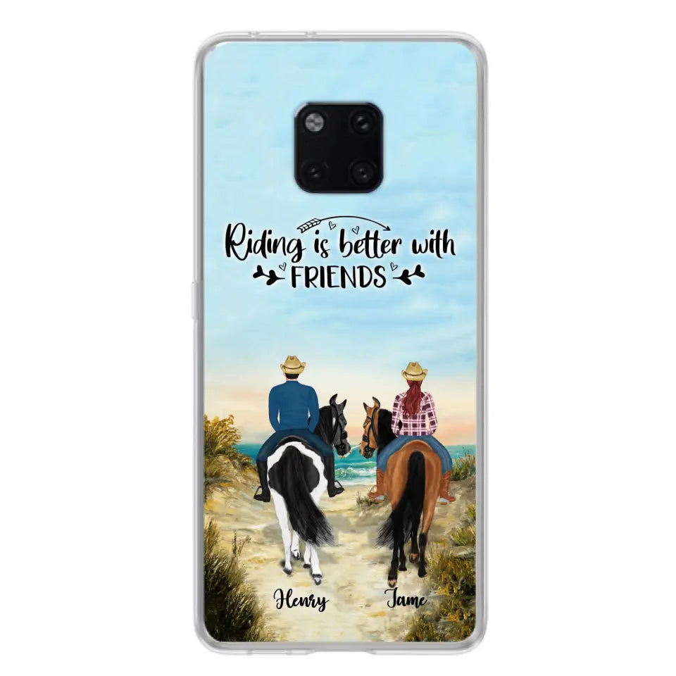 Personalized Friend Riding Horse Phone Case - Best Gift For Horse Lover - Riding Is Better With Friends - Case For Xiaomi, Oppo And Huawei