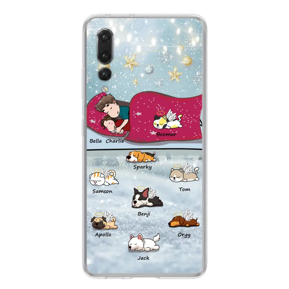 Personalized Couple With Pet Phone Case - Up to 8 Pets - Best Gift For Dog/Cat Lover - Case For Xiaomi, Oppo And Huawei