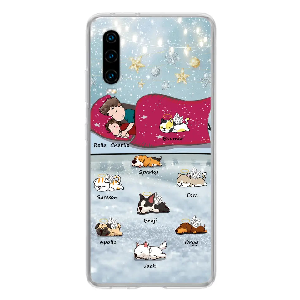 Personalized Couple With Pet Phone Case - Up to 8 Pets - Best Gift For Dog/Cat Lover - Case For Xiaomi, Oppo And Huawei